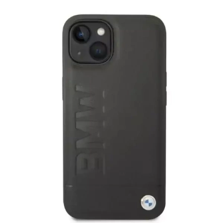 Original Case IPHONE 14 PLUS BMW Leather Stamp MagSafe (BMHMP14MSLLBK) black