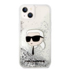 Karl Lagerfeld Liquid Glitter NFT Karl's Head - Etui iPhone 14 Plus (srebrny)