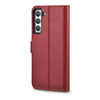 iCarer Haitang Leather Wallet Case for Samsung Galaxy S22+ (S22 Plus) genuine leather cover red (AKSM05RD)
