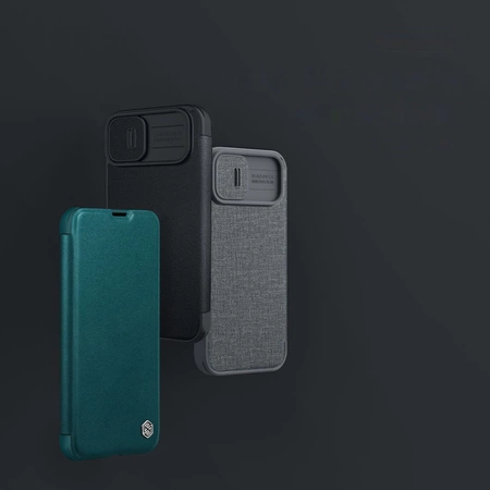 Nillkin Qin Leather Pro Case iPhone 14 Plus Camera Cover Holster Cover Flip Case Black