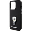 Etui Karl Lagerfeld Silicone Ikonik Metal Pin na iPhone 15 Pro - czarne