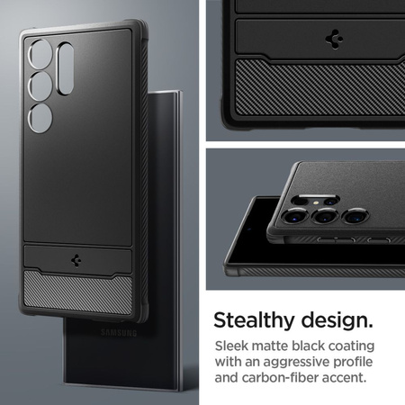 Etui Spigen Rugged Armor na Samsung Galaxy S24 Ultra - czarny mat
