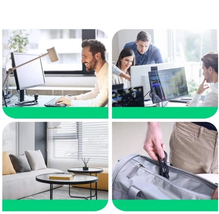 Ugreen Kabel Internet Netzwerkkabel Ethernet Patchkabel RJ45 Cat 6A UTP 1000Mbps 10m schwarz (70656)