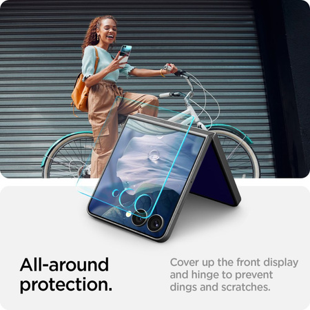 SZKŁO HARTOWANE SPIGEN GLAS.TR ”EZ FIT” HD 2-PACK GALAXY Z FLIP 7 CLEAR