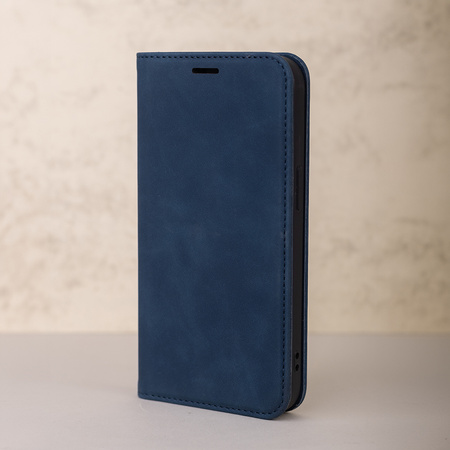 Etui Smart Suede do Samsung Galaxy S25 Plus granatowe