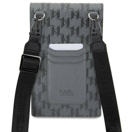 Torebka Karl Lagerfeld Saffiano Monogram Choupette (KLWBSAKHPCG) srebrne