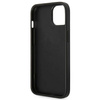 Guess Saffiano Metal Logo Stripes - Etui iPhone 14 Plus (czarny)
