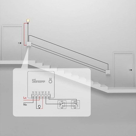 Sonoff MINI R2 WI-FI dopuszkowy przekaźnik przełącznik sterownik Wi-Fi do 10 A biały (M0802010010)