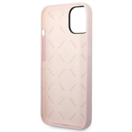 Schutzhülle IPHONE 14 PLUS Guess Hardcase Silicone Triangle violett