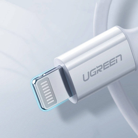 Ugreen kabel przewód MFi USB Typ C - Lightning 3A 0.5 m biały (US171)