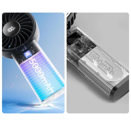 Jisulife Handheld Fan Life4 3600mAh Portable USB Fan - Black