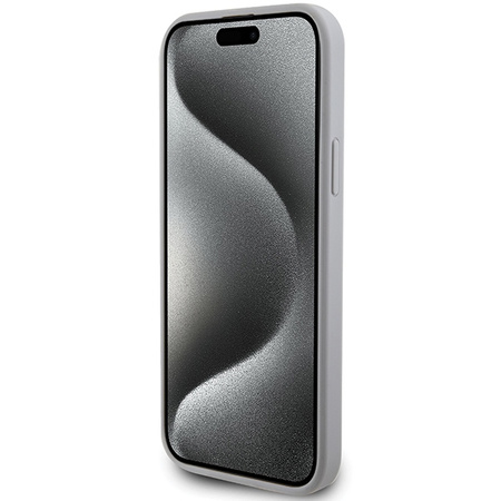 Guess GUHCP15MPS4DGPS iPhone 15 Plus 6.7&quot; silver/silver hardcase Strass Metal Logo