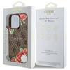 Oryginalne Etui IPHONE 16 PRO Guess Hardcase 4G Flowers Print MagSafe (GUHMP16LP4ROPEMCW) brązowe
