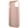 Original Handyhülle IPHONE 14 PLUS Guess Hardcase Saffianotriangle Logo (GUHCP14MPSATLP) rosa