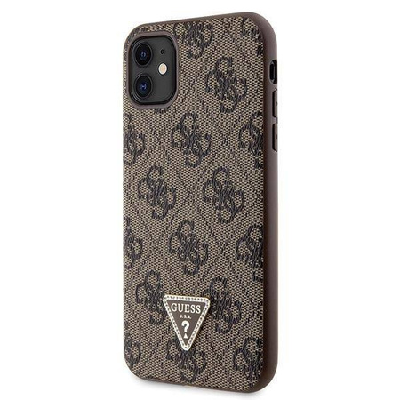 Oryginalne Etui IPHONE 11 / XR Guess Hardcase Crossbody 4G Metal Logo (GUHCN61P4TDSCPW) brązowe
