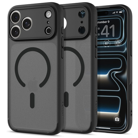 SPIGEN futerał ULTRA HYBRID MAG kompatybilny z MagSafe do IPHONE 17 Pro frost black