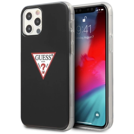 Guess GUHCP12MPCUCTLBK iPhone 12 Pro / iPhone 12 czarny/black hardcase Triangle Collection