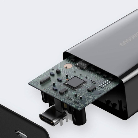 Baseus Speed Mini ładowarka sieciowa zasilacz EU do szybkiego ładowania USB Typ C 20W 3A czarny (CCFS-SN01)