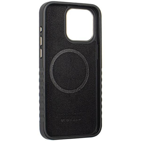 Audi Genuine Leather case with MagSafe for iPhone 15 Pro Max - black and red