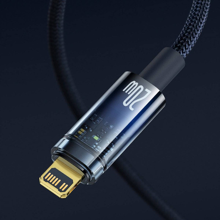 Baseus Explorer Series kabel przewód USB Typ C – Lightning 20W 1m niebieski (CATS000003)
