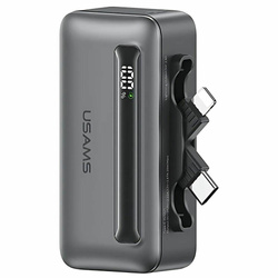 USAMS Powerbank 4500mAh USB-C/Lightning 20W PD Fast Charge szary/tarnish XB Series 4K5CD23301 (US-CD233)