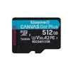 Kingston karta pamięci 512GB microSDXC Canvas Go Plus Gen4 200MB/s A2 U3 V30 + adapter