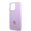 Original Case IPHONE 13 PRO Guess Hardcase Saffiano 4G Small Metal Logo purple