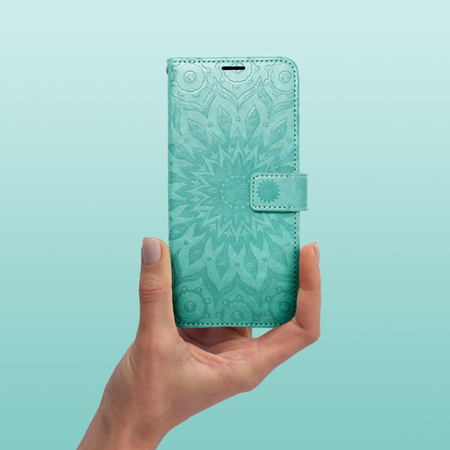 Kabura MEZZO Book do SAMSUNG A14 4G / A14 5G  mandala zielony