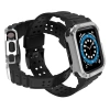 Protect Strap Band for Apple Watch 38/40/41mm Armored Case Strap - Black, Silver