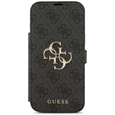 Guess Book 4G Metal Logo Case for iPhone 17 Pro Max - Black
