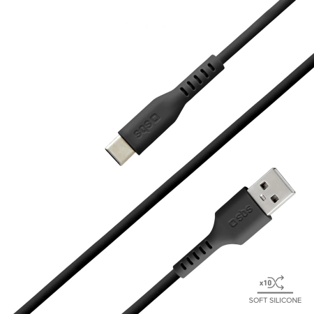 Kabel SBS TECABLEMICROC15K USB-A - USB-C 1,5m - czarny
