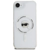 Karl Lagerfeld IML Metal Karl Head MagSafe Case for iPhone 16e White
