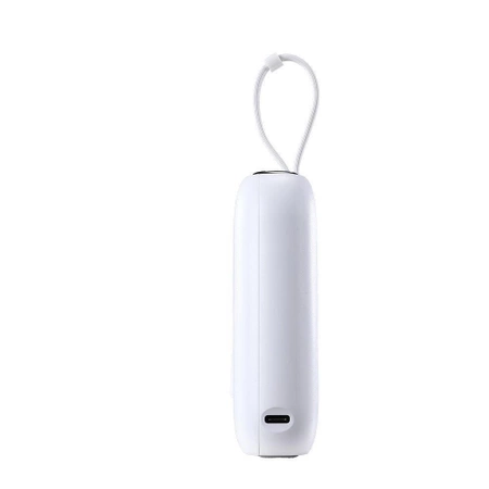 Joyroom Mini-Powerbank 10000 mAh Colourful Series 22,5 W mit 2 integrierten USB-C- und Lightning Kabeln weiß (JR-L012)