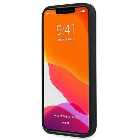 Guess nakładka do iPhone 13 Mini 5,4&quot; GUHCP13SLS4GGBK czarny hard case Silicone 4G Logo