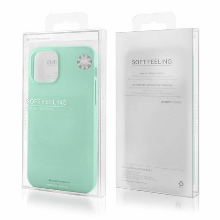Case IPHONE 14 PRO Matte Silicone Mercury Soft Jelly mint