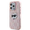 Karl Lagerfeld KLHCP15LHKLPCHP iPhone 15 Pro 6.1" różowy/pink hardcase IML Choupette Head & Monogram