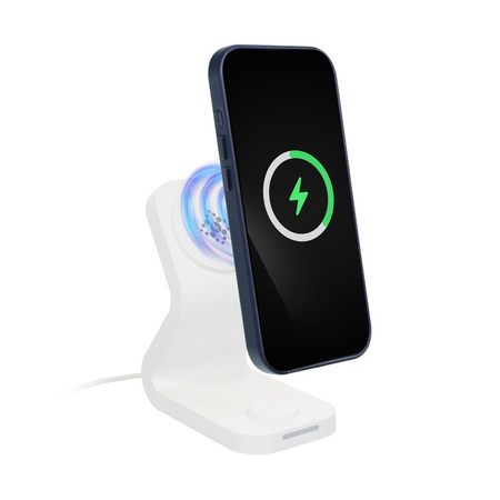 Leather Mag Cover kompatybilne z MagSafe do IPHONE 15 PLUS niebieski