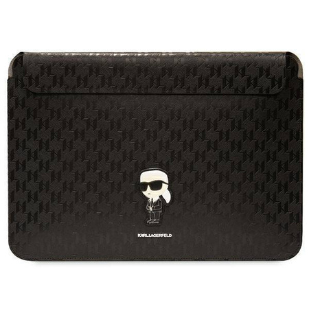 Karl Lagerfeld wsuwka KLCS16SAKHPKK 16” czarna Sleeve Mono Saffiano Ikonik