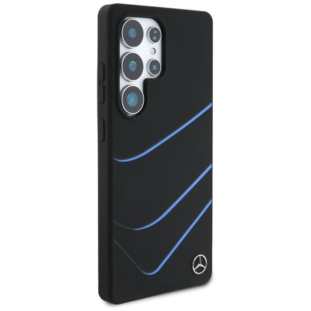 Original Case SAMSUNG GALAXY S25 ULTRA Mercedes Silicone Contrasted Curves MagSafe black