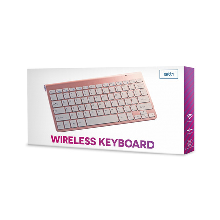 Setty klawiatura bezprzewodowa rose gold
