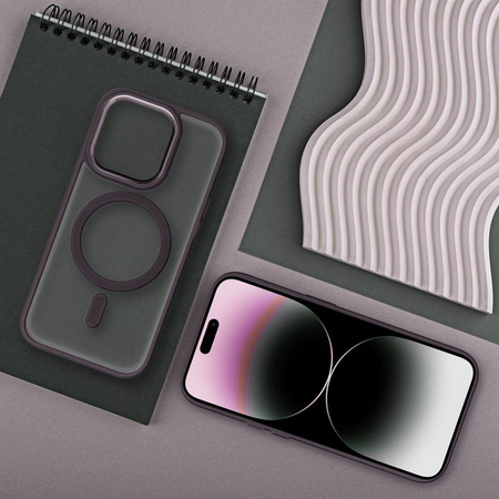 Futerał MATTE MAG COVER kompatybilny z MagSafe do SAMSUNG S25 PLUS fioletowy
