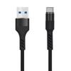 Maxlife kabel MXUC-01 USB - USB-C 1,0 m 2A czarny nylonowy