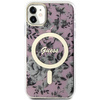 Guess GUHMN61HCFWSP iPhone 11 / Xr 6,1" rosa/rosa Hardcase Flower MagSafe