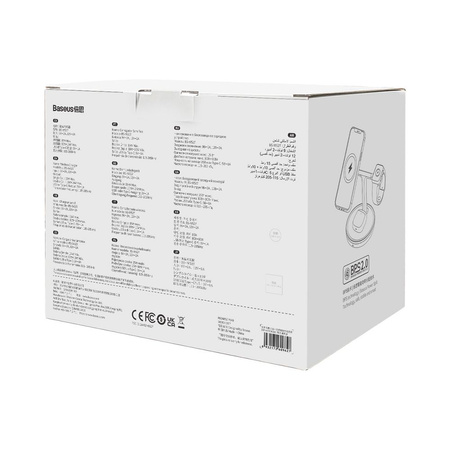 Baseus Swan ładowarka indukcyjna (kompatybilna z MagSafe) stojak do iPhone, Apple Watch, AirPods + kabel USB-C 1m czarny (WXTE000101)