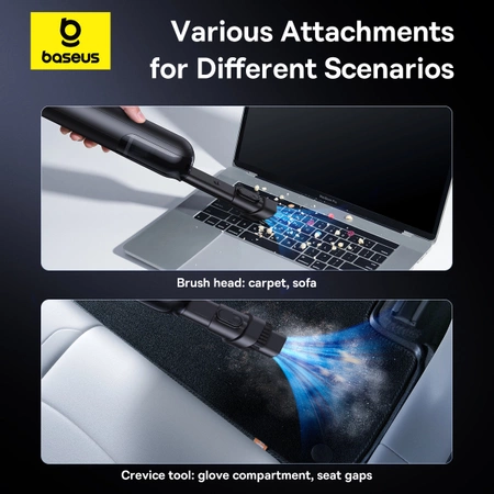Baseus A0 Pro 4000Pa HEPA wireless car vacuum cleaner - black
