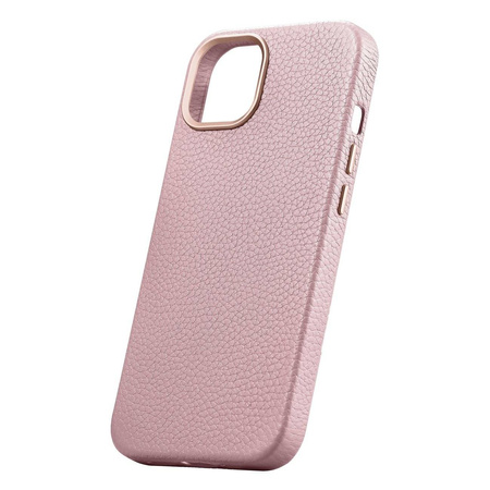 iCarer Litchi Premium Leather Case iPhone 14 Plus Magnetic Leather Case with MagSafe pink (WMI14220711-PK)