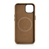 iCarer Oil Wax Premium Leather Case skórzane etui iPhone 14 Plus magnetyczne z MagSafe brązowy (WMI14220703-TN)