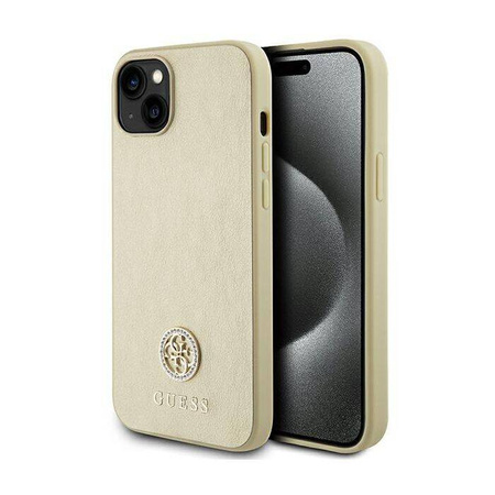 Guess GUHCP15MPS4DGPD iPhone 15 Plus 6,7&quot; Gold/Gold Hardcase Strass Metall Logo