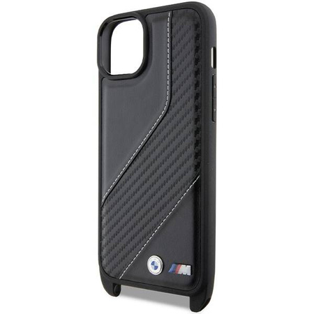 BMW M Edition Carbon Stripe &amp; Strap Hülle für iPhone 15 / 14 / 13 – Schwarz