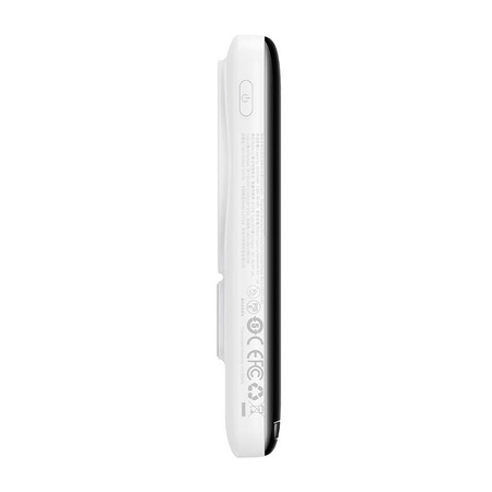 Baseus Magnetic Bracket powerbank z bezprzewodowym ładowaniem MagSafe 10000mAh 20W Overseas Edition biały (PPCX000202) + kabel USB Typ C Baseus Xiaobai Series 60W 0,5m